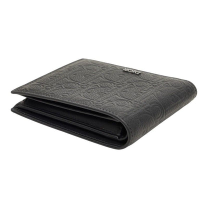 Dior Logo Bifold Wallet Black Leather — view 5
