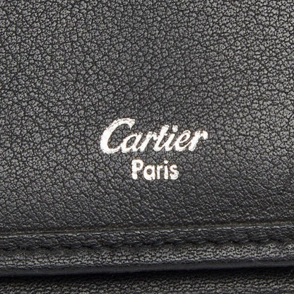 Cartier Trinity Ribbon Trifold Wallet Black Leather — view 7