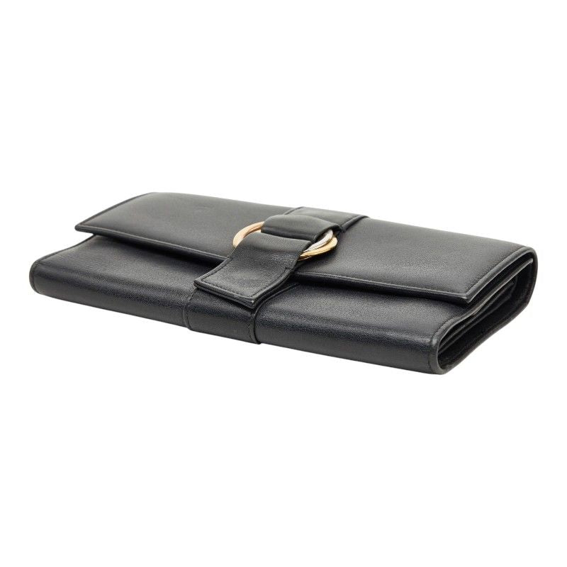 Cartier Trinity Ribbon Trifold Wallet Black Leather — view 4