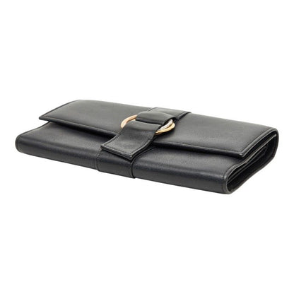 Cartier Trinity Ribbon Trifold Wallet Black Leather — view 4