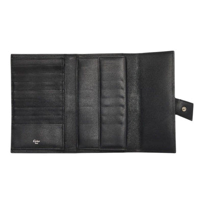 Cartier Trinity Ribbon Trifold Wallet Black Leather — view 6