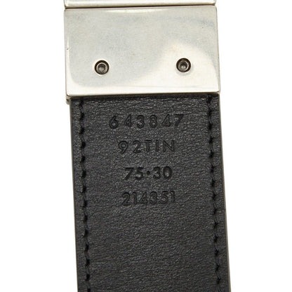 Gucci GG Supreme Interlocking Belt 75 30 Black Silver — view 5