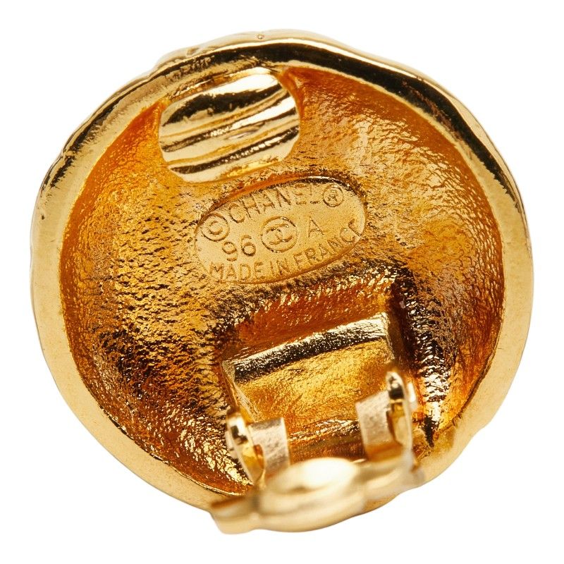 Chanel CC Logo Earrings Gold Plated — view 4