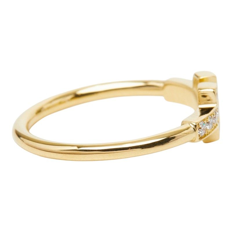Tiffany & Co T Diamond Wire Ring Gold 18k Yellow — view 4