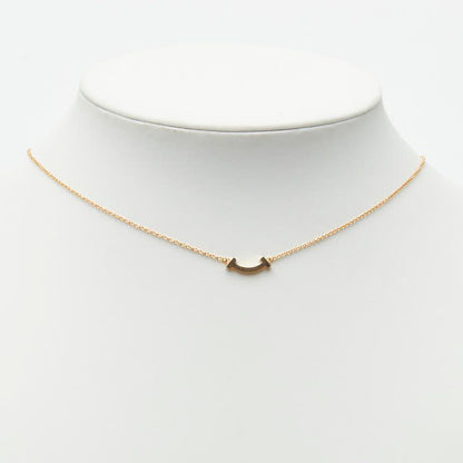 Tiffany & Co T Smile Pendant Mini Necklace Gold 18k Pink — view 7