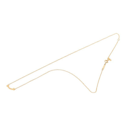 Tiffany & Co T Smile Pendant Mini Necklace Gold 18k Pink — view 2
