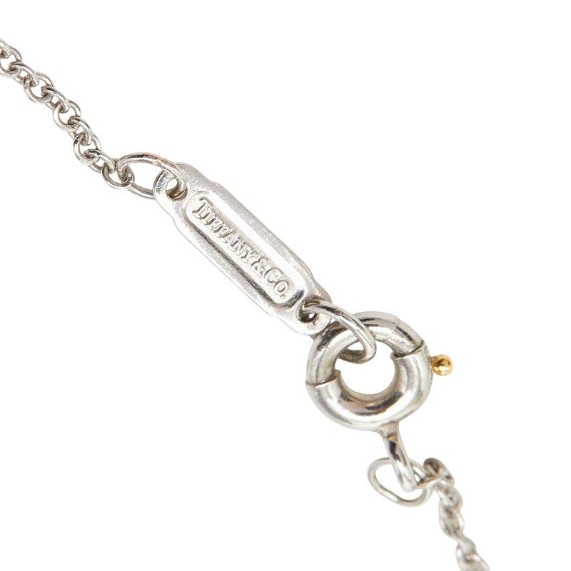 Tiffany & Co Diamond Moon Necklace Silver Platinum — view 6