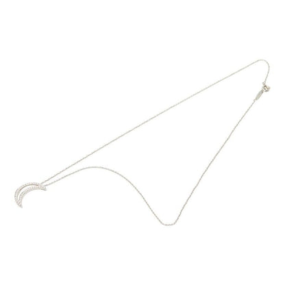 Tiffany & Co Diamond Moon Necklace Silver Platinum — view 2
