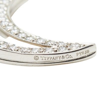 Tiffany & Co Diamond Moon Necklace Silver Platinum — view 7