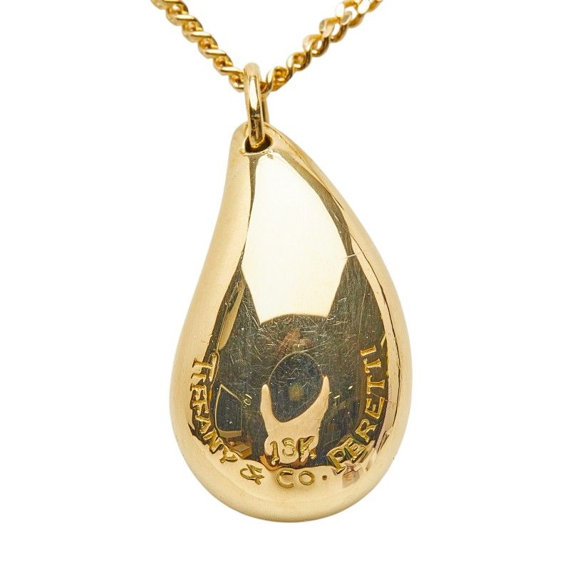 Tiffany & Co Teardrop Pendant Elsa Peretti Necklace Gold 18k Yellow — view 4