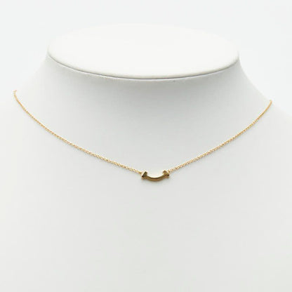 Tiffany & Co T Smile Pendant Mini Necklace Gold 18k Yellow — view 7
