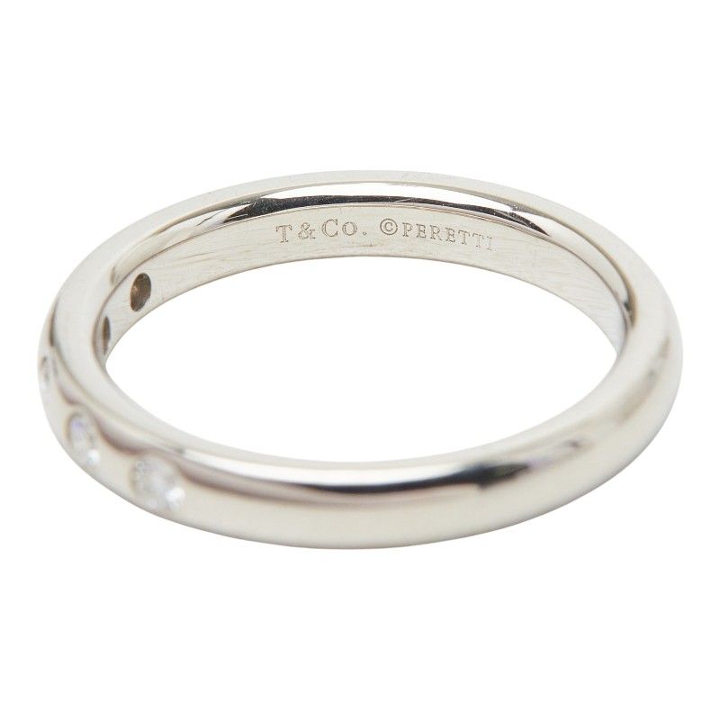 Tiffany & Co Stacking Band Ring Elsa Peretti Silver Platinum — view 6