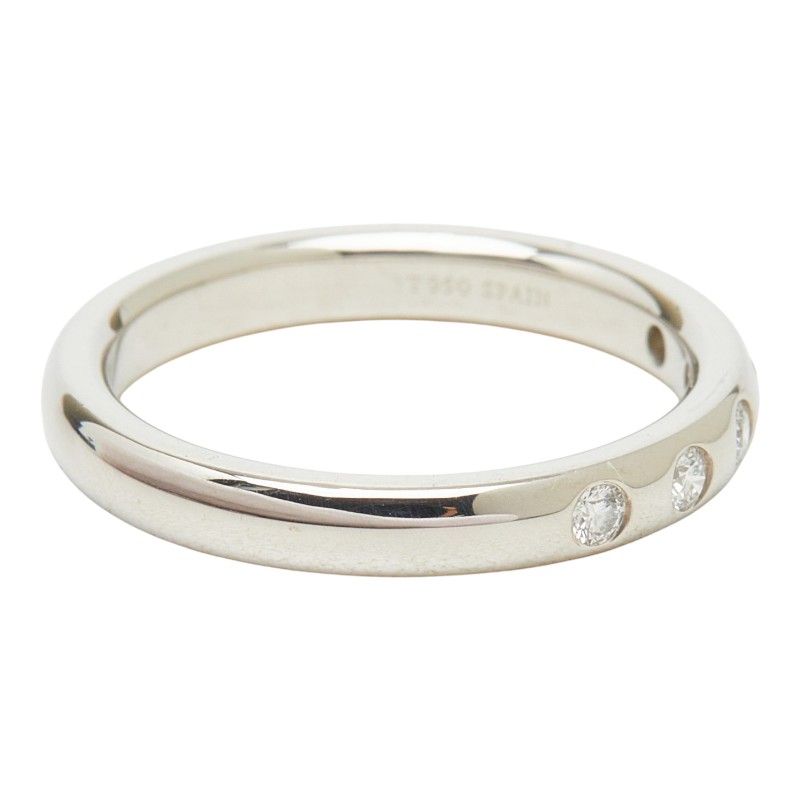 Tiffany & Co Stacking Band Ring Elsa Peretti Silver Platinum — view 4