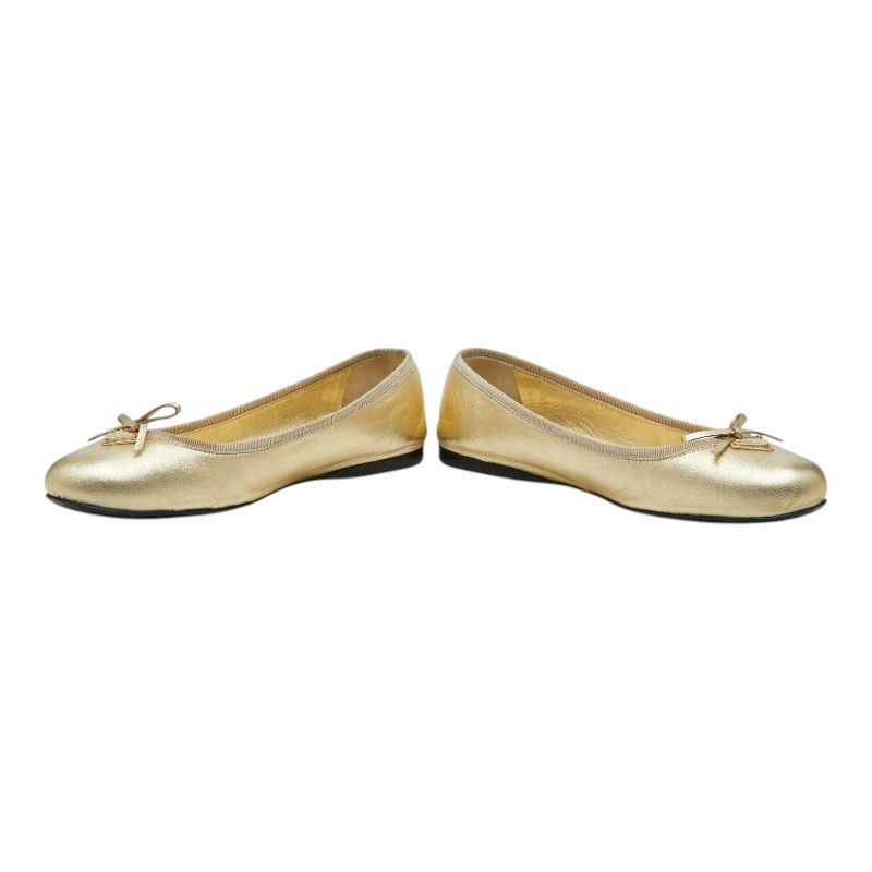 Prada Ballet Shoes 38 Gold Leather — view 4