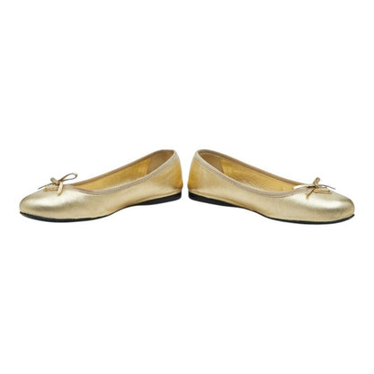 Prada Ballet Shoes 38 Gold Leather — view 4