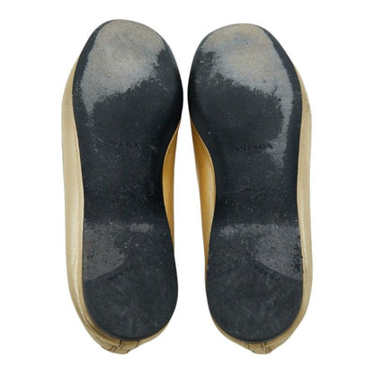 Prada Ballet Shoes 38 Gold Leather — view 7