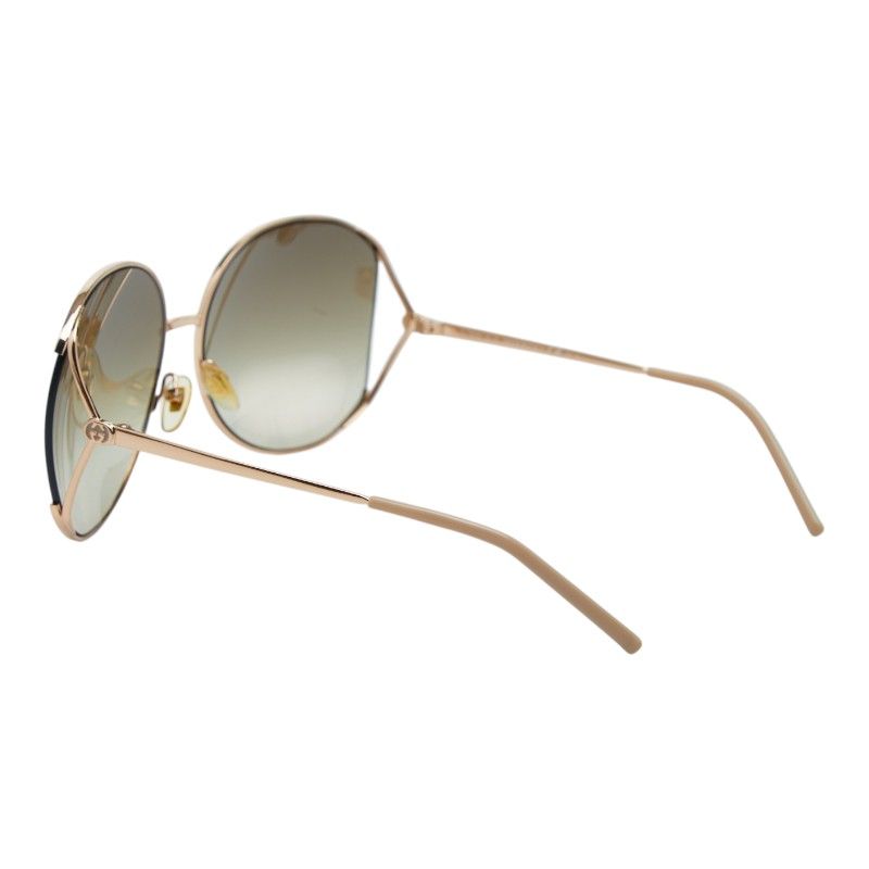 Gucci Interlocking Sunglasses Brown Gold Metal Resin 1- Eyewear — view 3