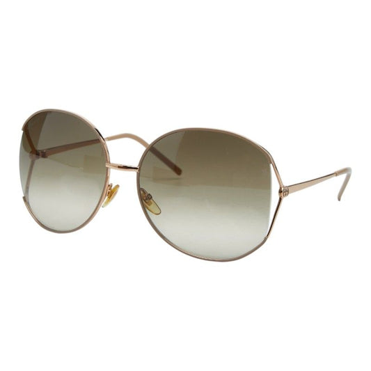 Gucci Interlocking Sunglasses Brown Gold Metal Resin 1- Eyewear