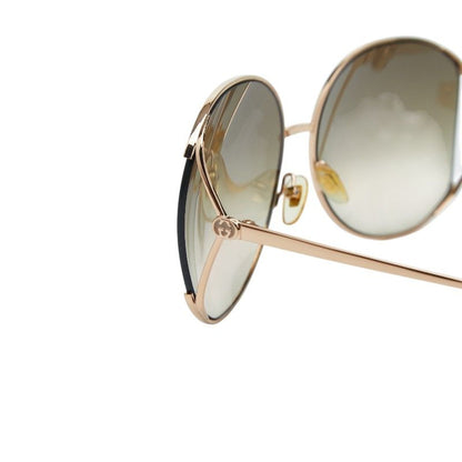 Gucci Interlocking Sunglasses Brown Gold Metal Resin 1- Eyewear — view 4