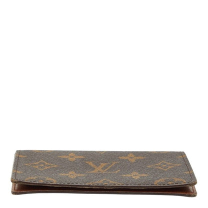 Louis Vuitton Monogram Porto 2 Cult Vertical Pass Case Fixed Era Brown Leather — view 3