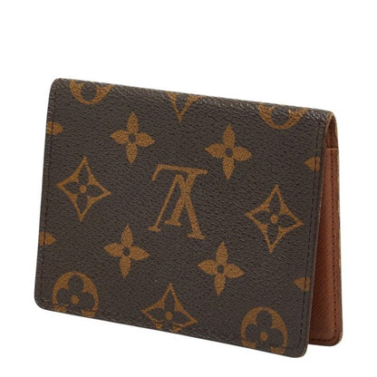 Louis Vuitton Monogram Porto 2 Cult Vertical Pass Case Fixed Era Brown Leather — view 2