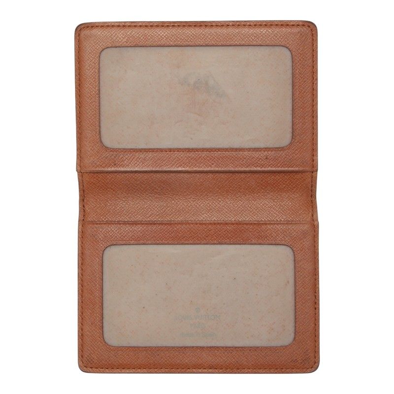Louis Vuitton Monogram Porto 2 Cult Vertical Pass Case Fixed Era Brown Leather — view 6