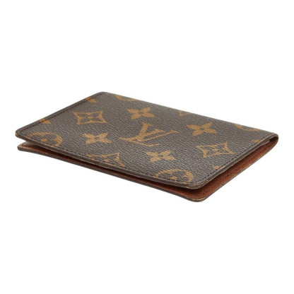 Louis Vuitton Monogram Porto 2 Cult Vertical Pass Case Fixed Era Brown Leather — view 4