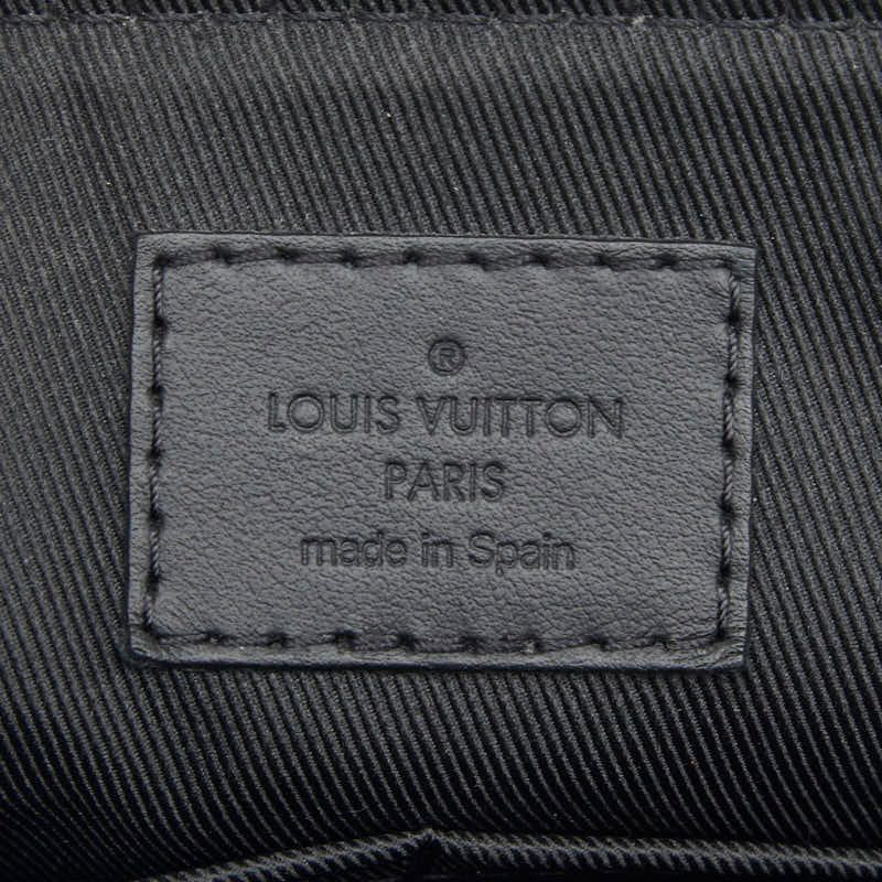 Louis Vuitton LV Aerogram Takeoff Messenger Bag Crossbody Black Leather — view 9