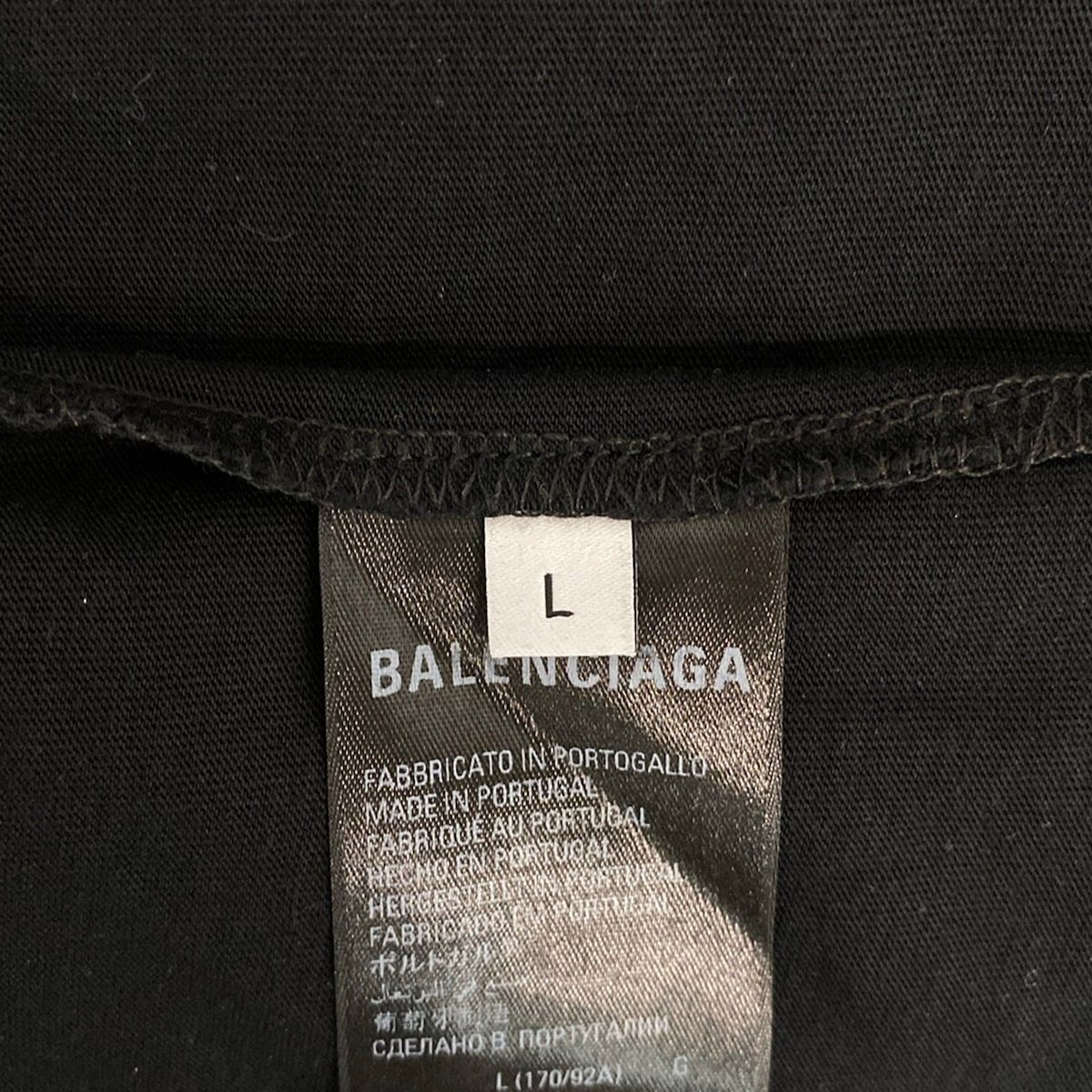 Balenciaga Short Sleeve T-Shirt L Black Crew — view 5