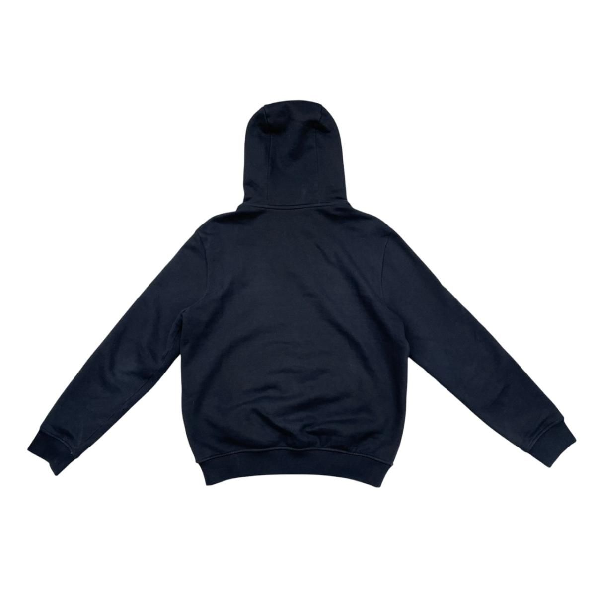 Hermes Hoodie Hose Lambskin Patch Hooded Sweater M Cotton Marine Navy — view 2