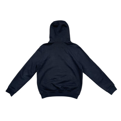 Hermes Hoodie Hose Lambskin Patch Hooded Sweater M Cotton Marine Navy — view 2