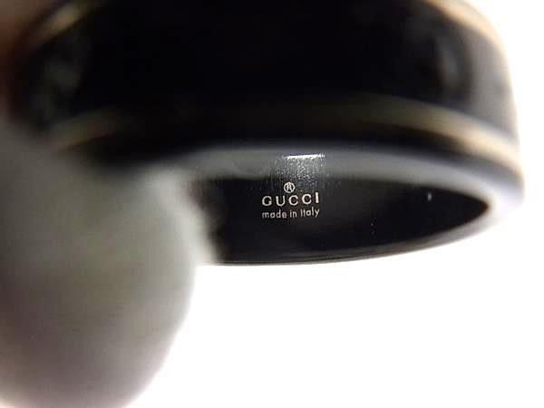Gucci Ring Icon Black Silver Ceramic 18k White Gold GG Pattern 750 18k — view 4