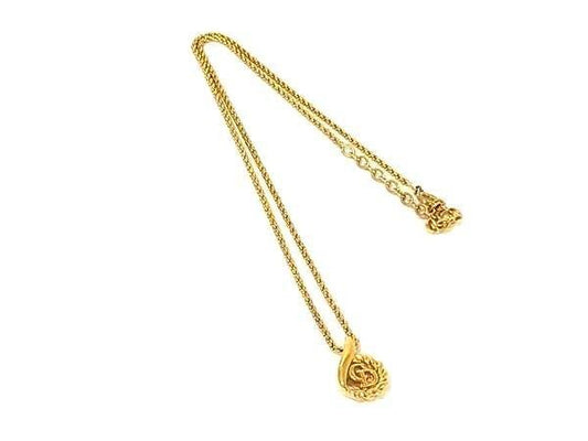 Dior Necklace CD Logo Gold Metal