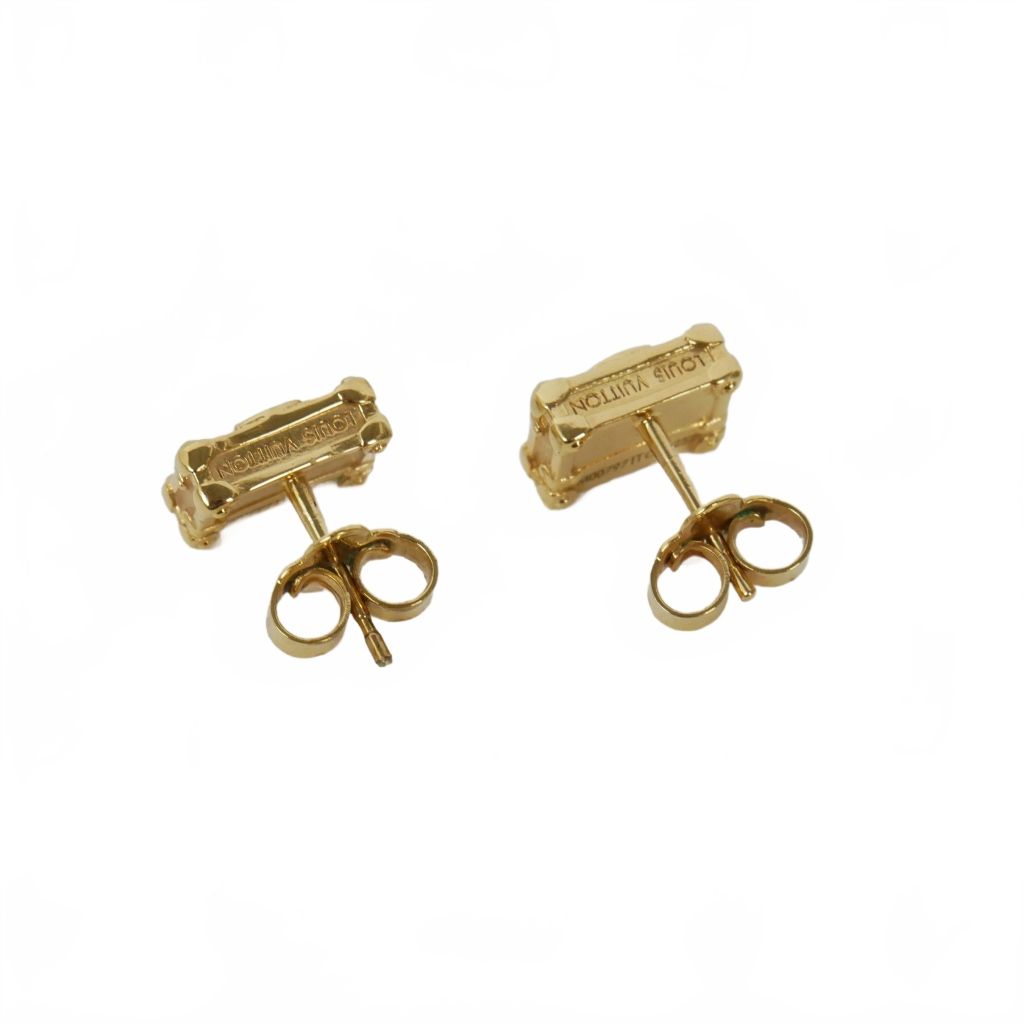 Louis Vuitton Earrings Petite Malle Trunk Gold — view 2