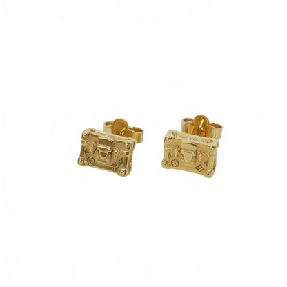 Louis Vuitton Earrings Petite Malle Trunk Gold
