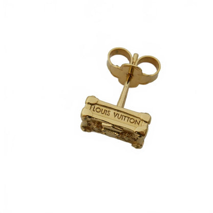 Louis Vuitton Earrings Petite Malle Trunk Gold — view 4