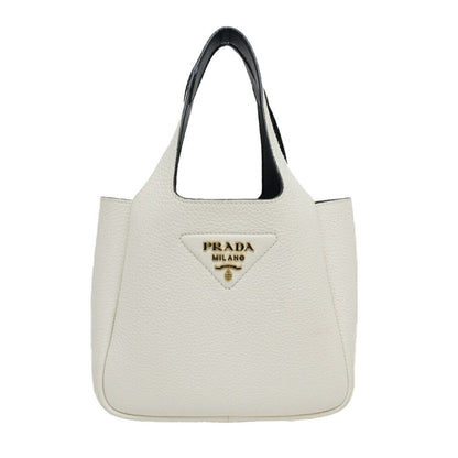 Prada Vitello Daino White Handbag