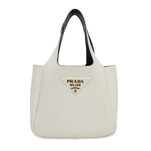 Prada Vitello Daino White Handbag