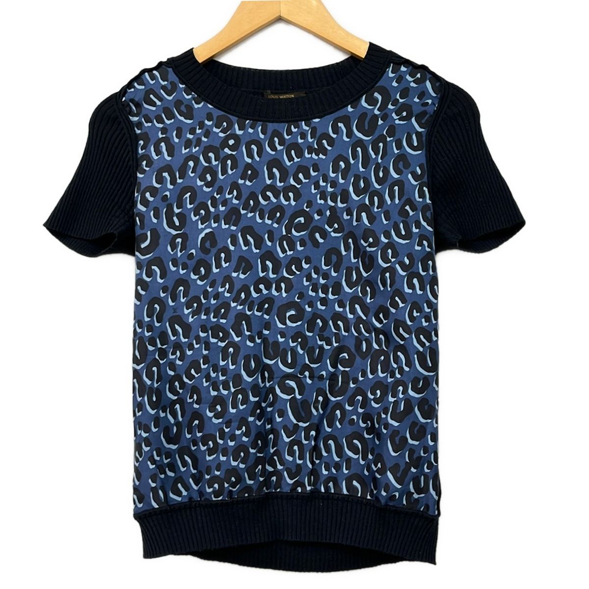 Louis Vuitton Short Sleeve Sweater M Dark Navy Multi Crew