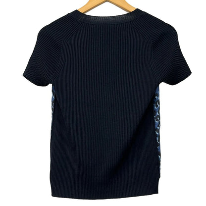 Louis Vuitton Short Sleeve Sweater M Dark Navy Multi Crew — view 2