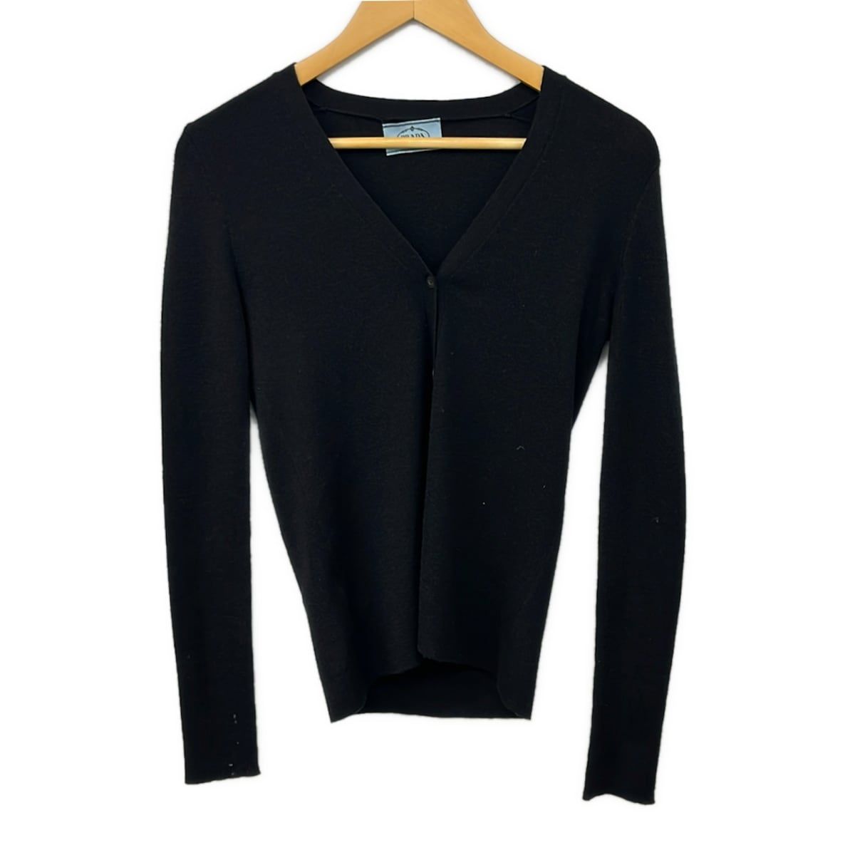 Prada Cardigan 42 M Black Long Sleeve