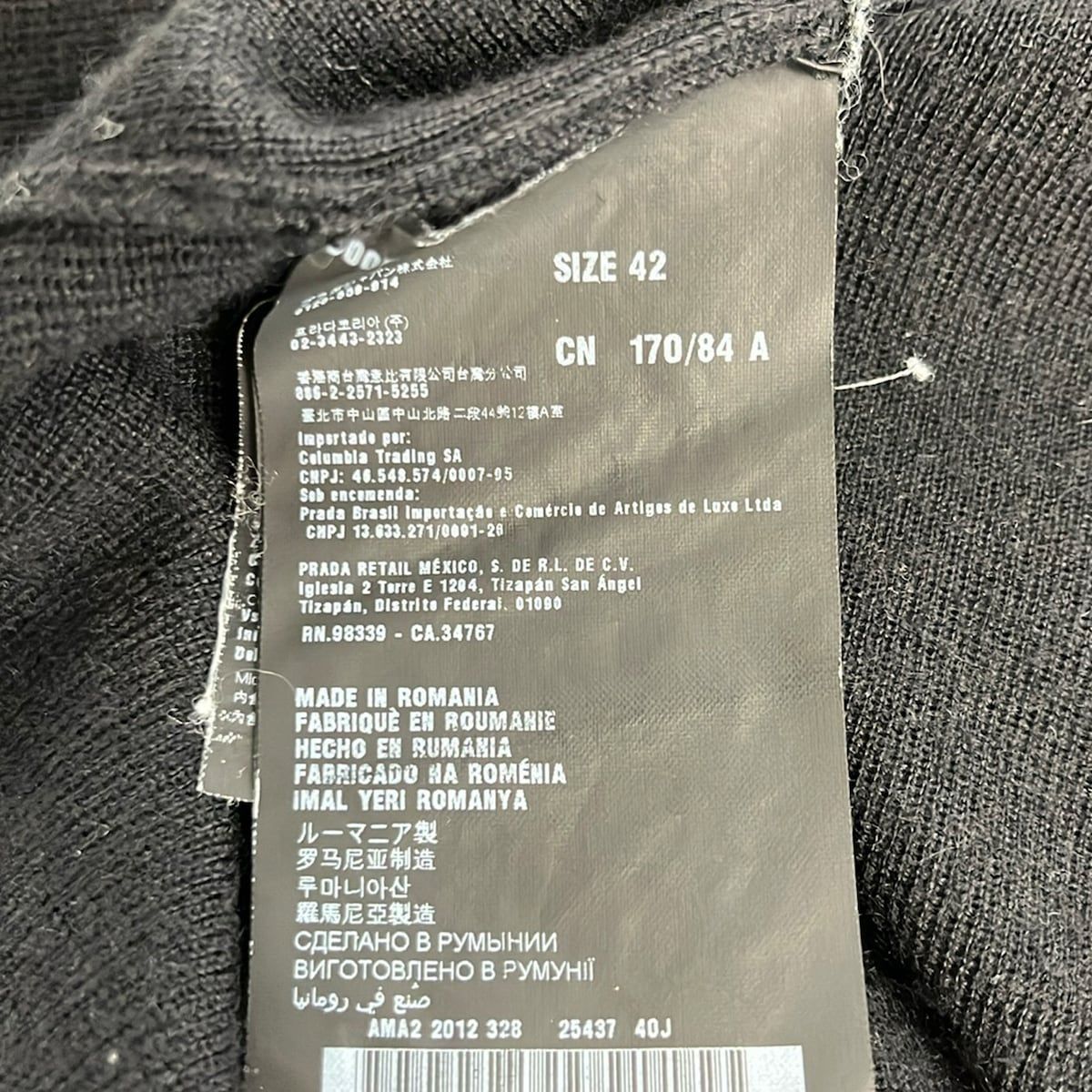Prada Cardigan 42 M Black Long Sleeve — view 5