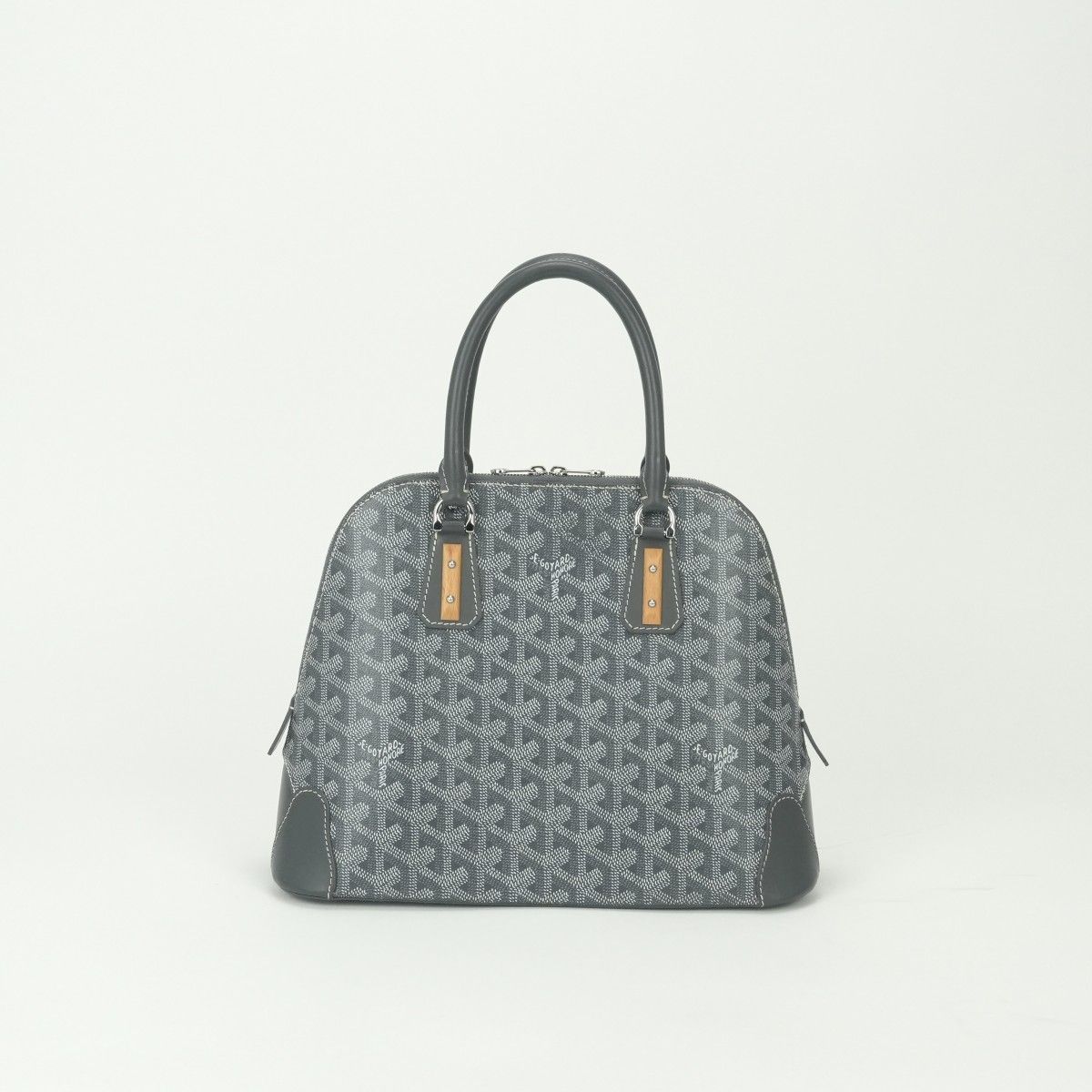 Goyard Vendome Tote Leather Gray Silver