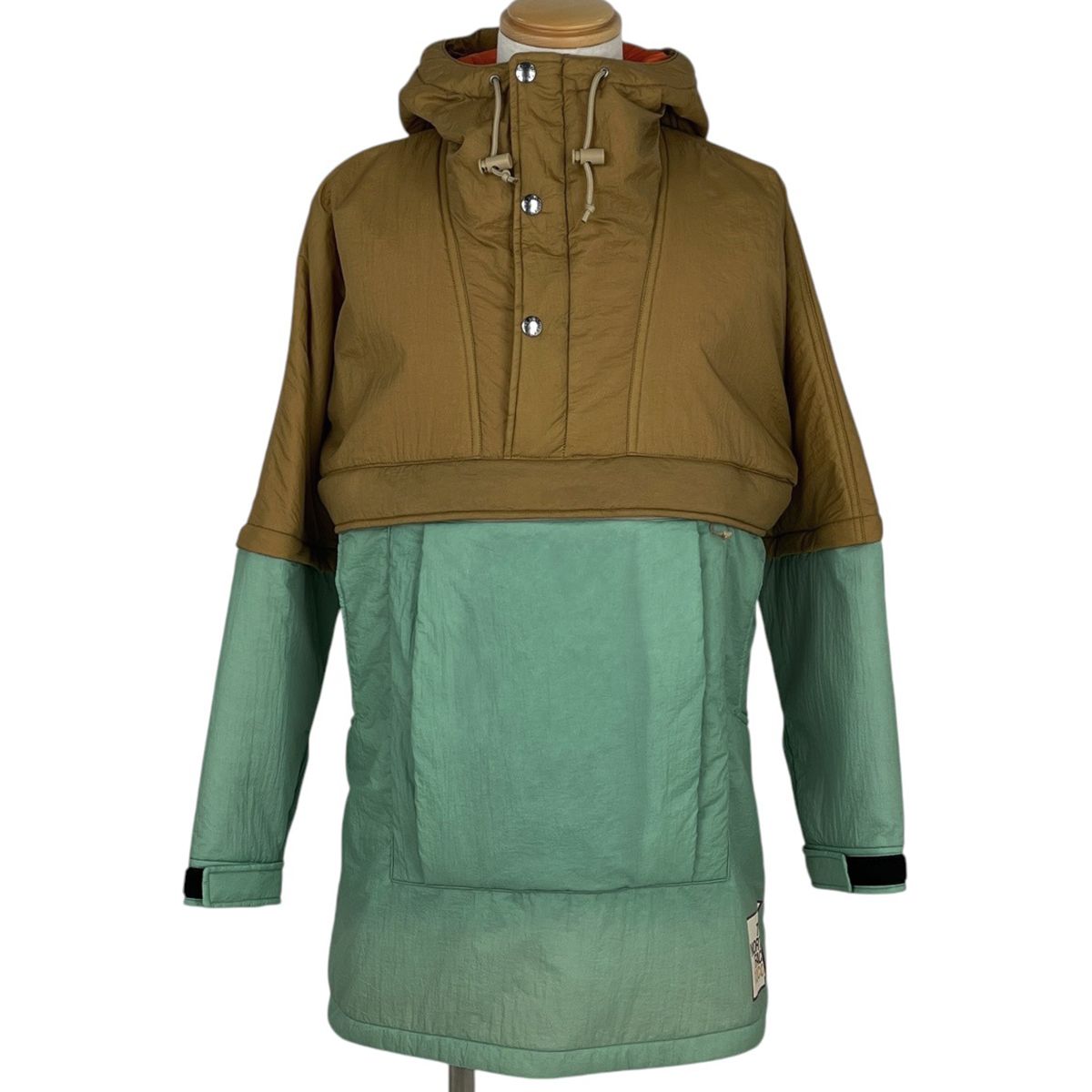 Gucci Logo Nylon Jacket the North Face Anorak Green Beige