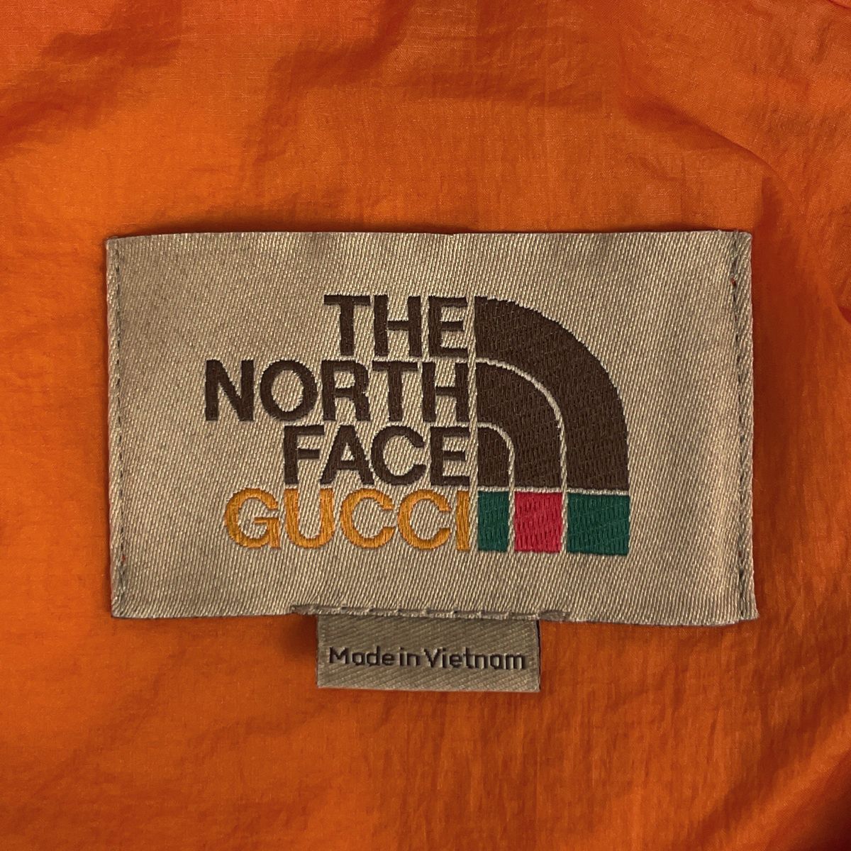 Gucci Logo Nylon Jacket the North Face Anorak Green Beige — view 7