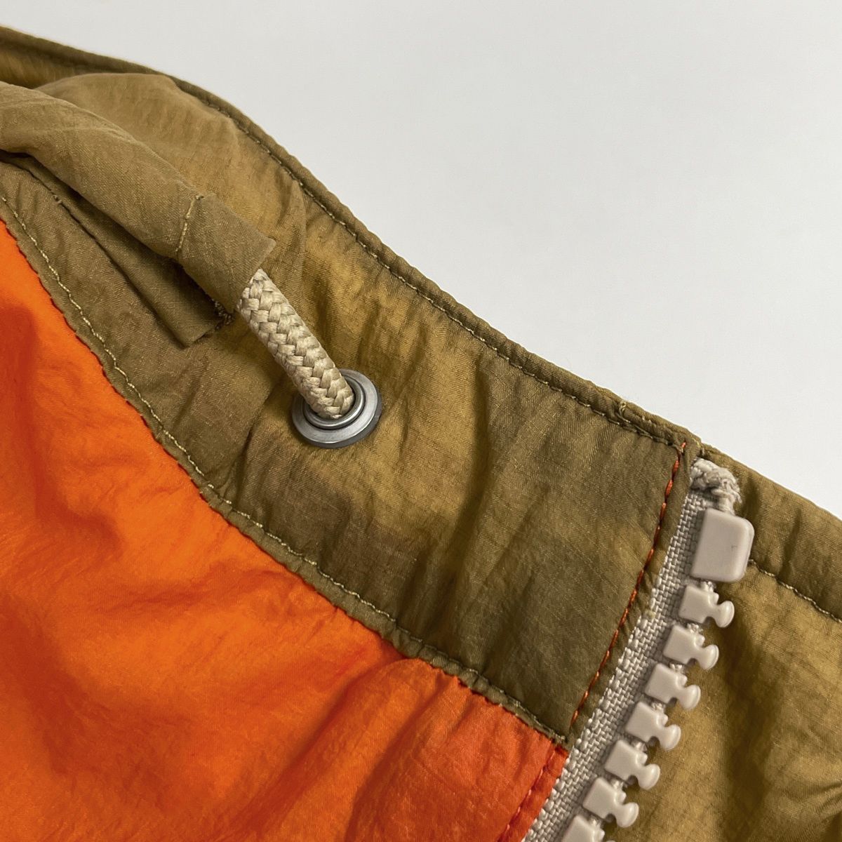 Gucci Logo Nylon Jacket the North Face Anorak Green Beige — view 5