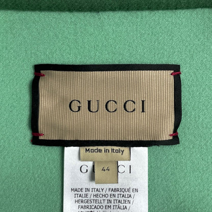 Gucci Stand Collar Coat Wool Nylon Green — view 8