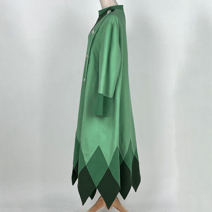 Gucci Stand Collar Coat Wool Nylon Green — view 2