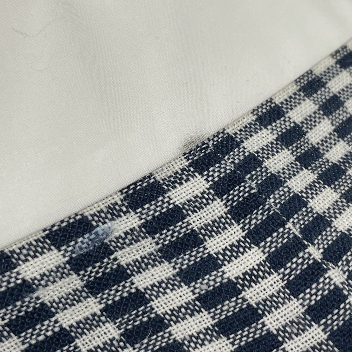 Loewe Gingham Check Long Sleeve Shirt Top Navy White — view 6