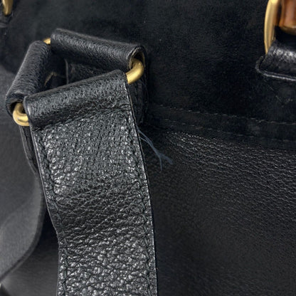 Gucci Bamboo Backpack Sac Vintage Suede Black — view 7